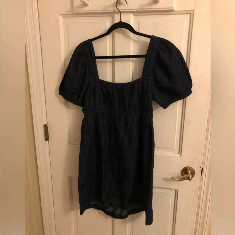 NWT J. Crew Square Neck Denim Mini Dress